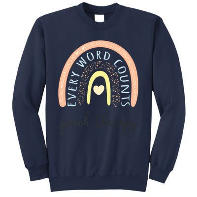 Speech Therapy Speech Language Pathologist SLP Boho Rainbow Sweatshirt