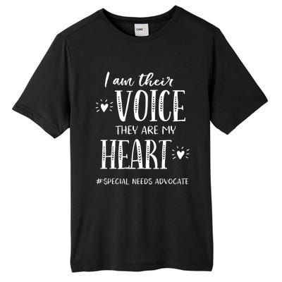 Sped Teacher Special Needs Advocate Gift I Am Their Voice Funny Gift Tall Fusion ChromaSoft Performance T-Shirt