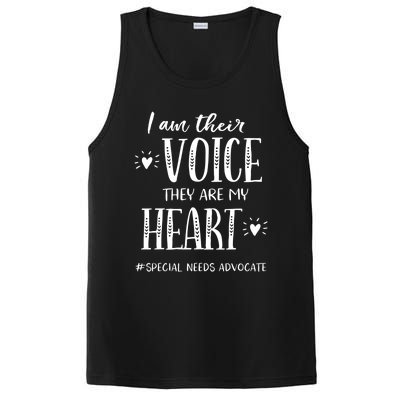 Sped Teacher Special Needs Advocate Gift I Am Their Voice Funny Gift PosiCharge Competitor Tank