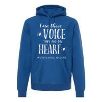 Sped Teacher Special Needs Advocate Gift I Am Their Voice Funny Gift Premium Hoodie