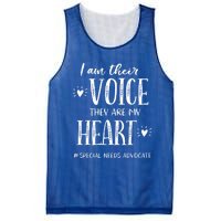 Sped Teacher Special Needs Advocate Gift I Am Their Voice Funny Gift Mesh Reversible Basketball Jersey Tank