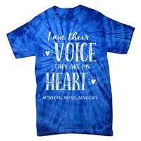 Sped Teacher Special Needs Advocate Gift I Am Their Voice Funny Gift Tie-Dye T-Shirt