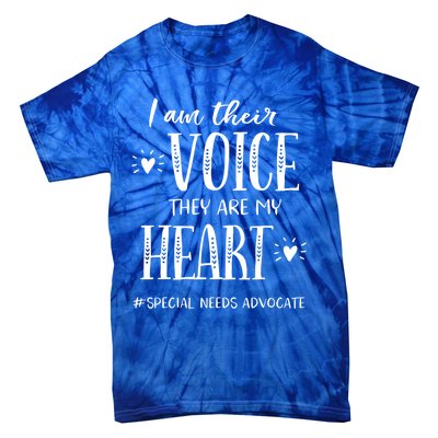 Sped Teacher Special Needs Advocate Gift I Am Their Voice Funny Gift Tie-Dye T-Shirt