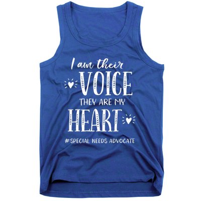 Sped Teacher Special Needs Advocate Gift I Am Their Voice Funny Gift Tank Top