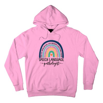 Speech Therapy Speech Language Pathologist SLP Boho Rainbow Hoodie