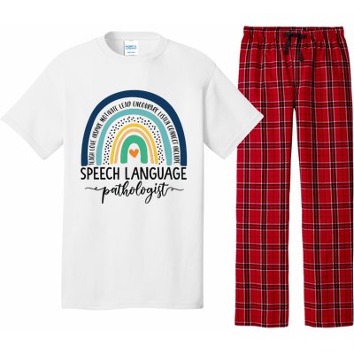 Speech Therapy Speech Language Pathologist SLP Boho Rainbow Pajama Set