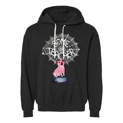 Some Teacher Spiderweb Pig Garment-Dyed Fleece Hoodie