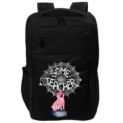 Some Teacher Spiderweb Pig Impact Tech Backpack