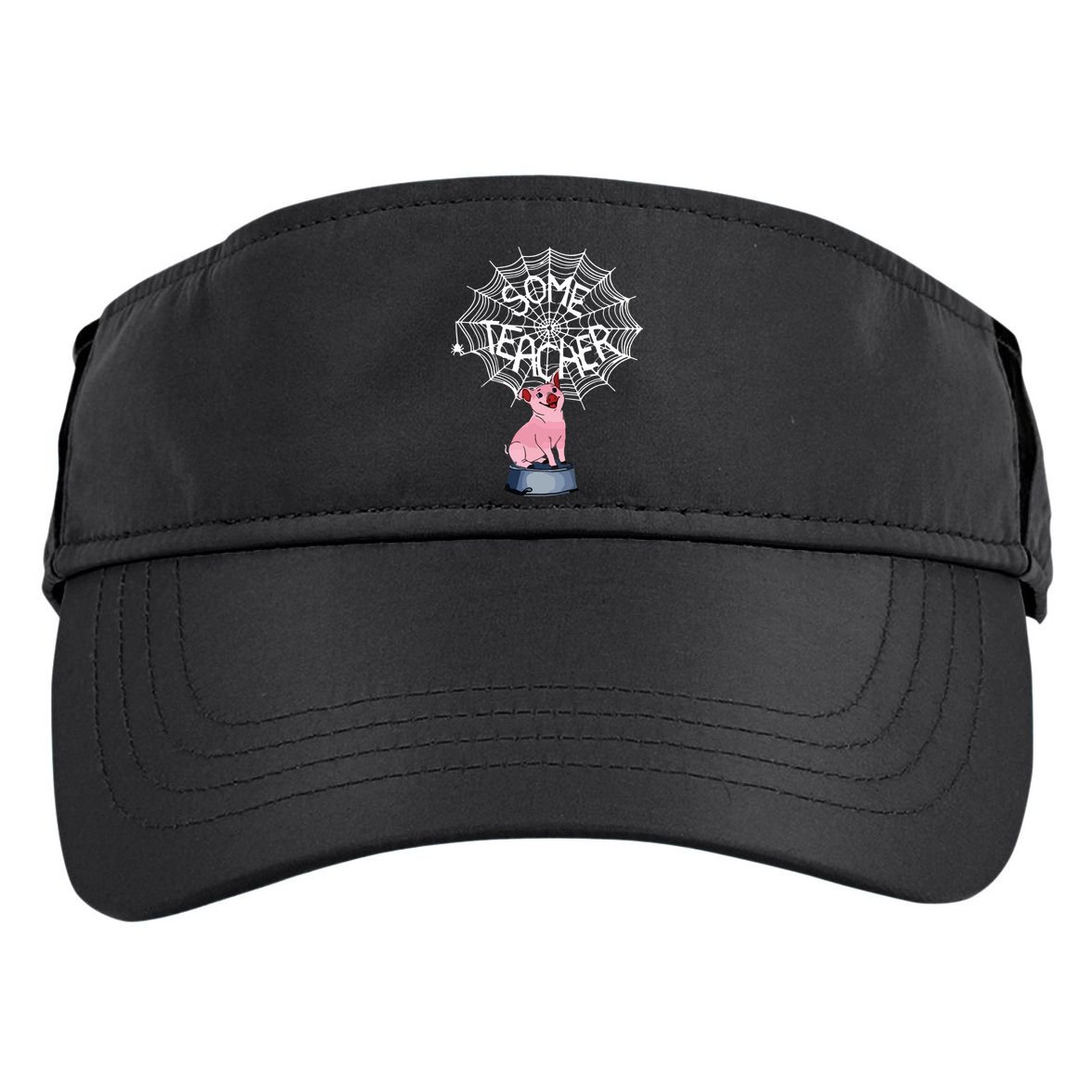 Some Teacher Spiderweb Pig Adult Drive Performance Visor