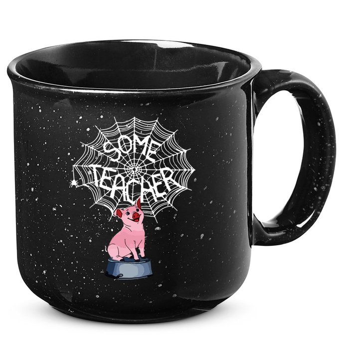 Some Teacher Spiderweb Pig 15oz Campfire Ceramic Mug