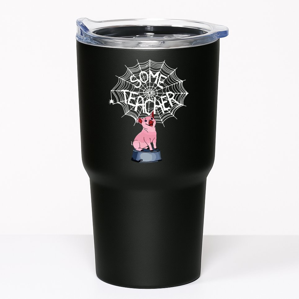 Some Teacher Spiderweb Pig Tumbler