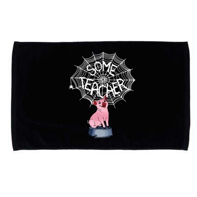 Some Teacher Spiderweb Pig Microfiber Hand Towel