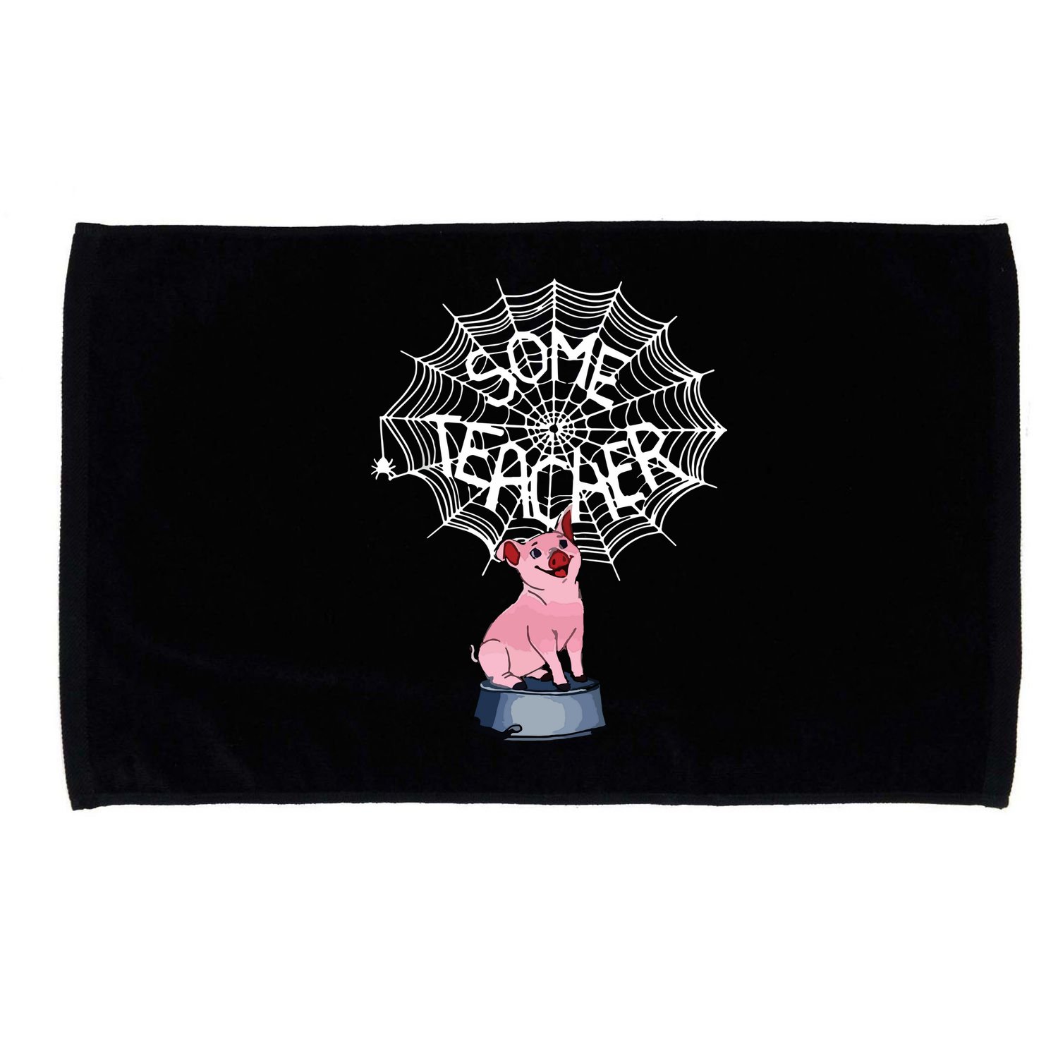 Some Teacher Spiderweb Pig Microfiber Hand Towel