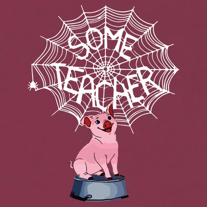 Some Teacher Spiderweb Pig 16oz Travel Tumbler