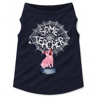 Some Teacher Spiderweb Pig Doggie Tank