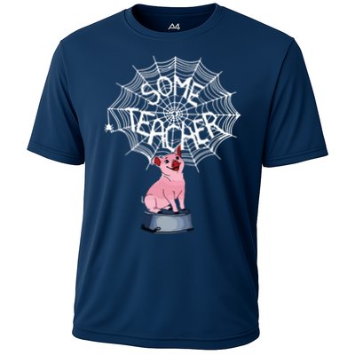 Some Teacher Spiderweb Pig Performance Shirt