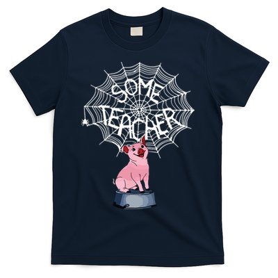 Some Teacher Spiderweb Pig T-Shirt