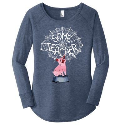 Some Teacher Spiderweb Pig Women's Perfect Tri Tunic Long Sleeve Shirt