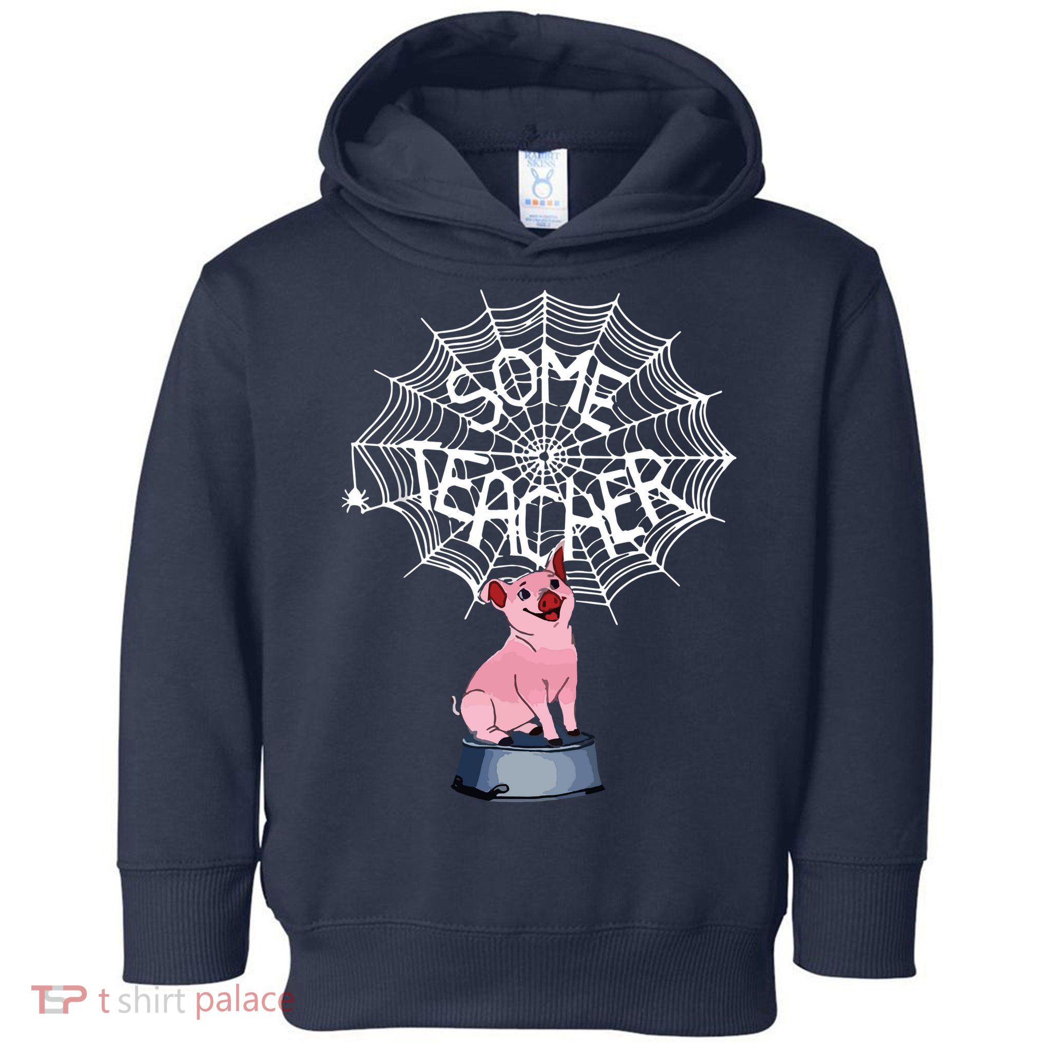 Some Teacher Spiderweb Pig Toddler Hoodie
