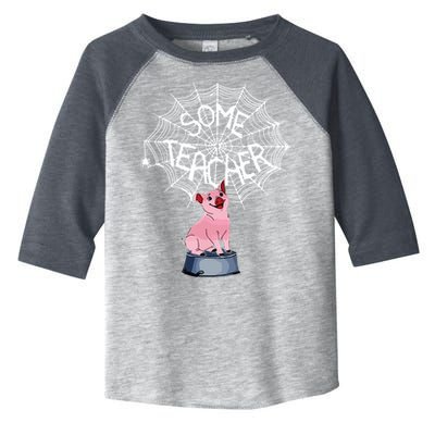 Some Teacher Spiderweb Pig Toddler Fine Jersey T-Shirt