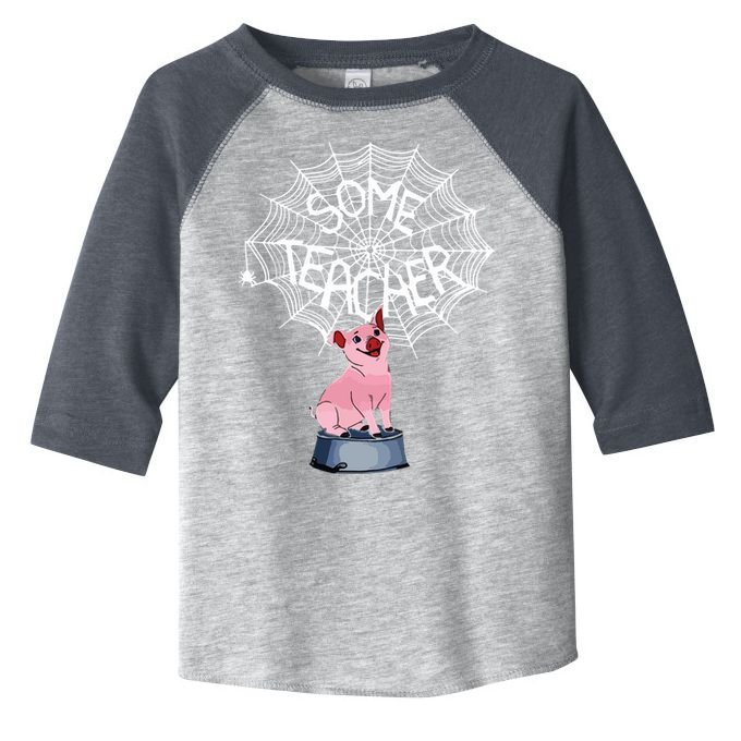Some Teacher Spiderweb Pig Toddler Fine Jersey T-Shirt