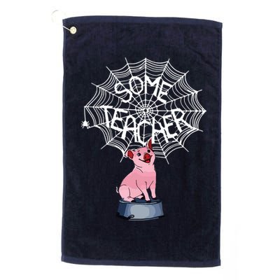 Some Teacher Spiderweb Pig Golf Towel
