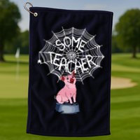 Some Teacher Spiderweb Pig Golf Towel