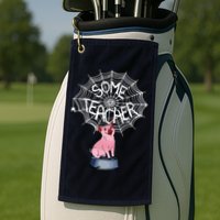 Some Teacher Spiderweb Pig Golf Towel