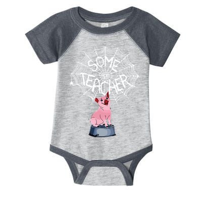 Some Teacher Spiderweb Pig Infant Baby Jersey Bodysuit