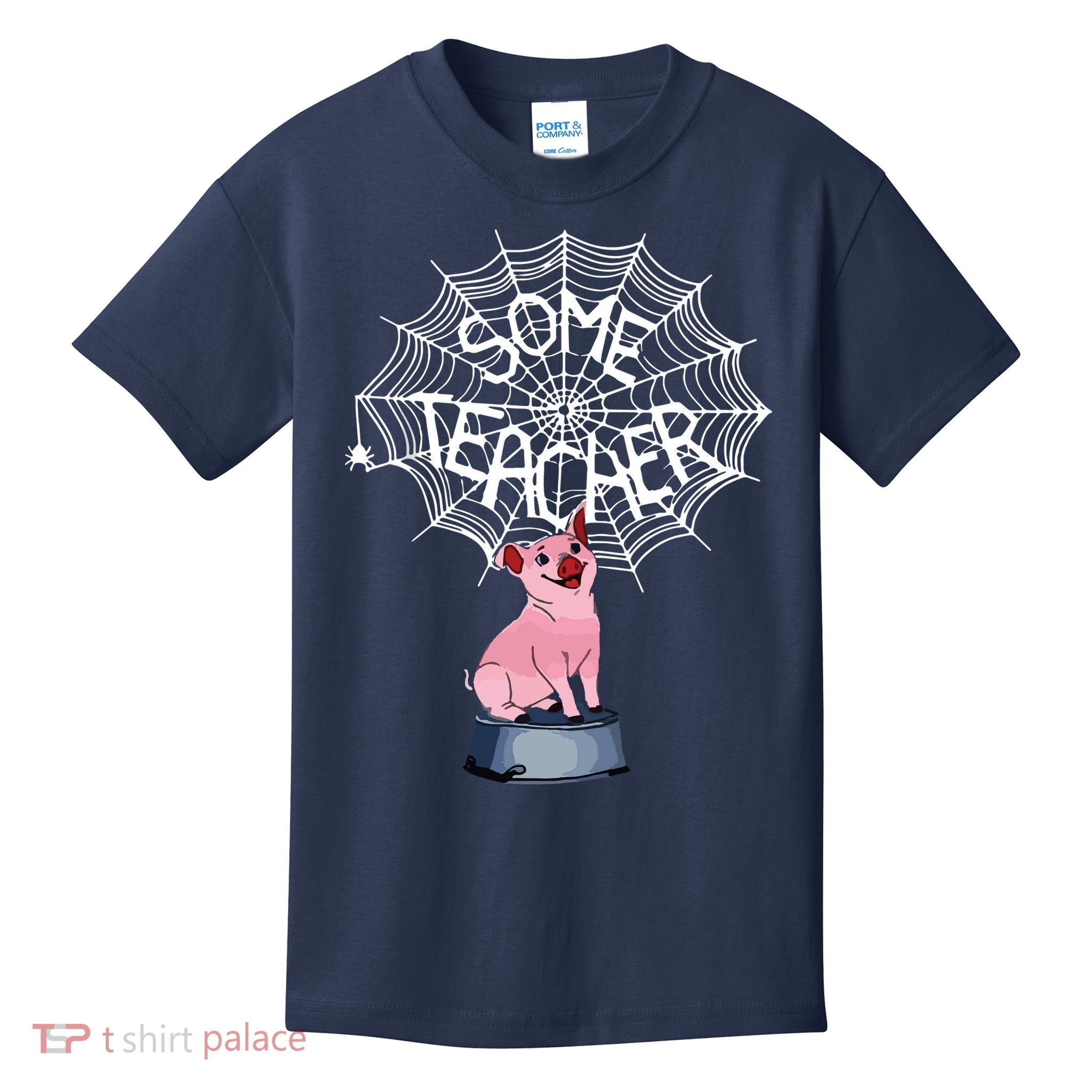 Some Teacher Spiderweb Pig Kids T-Shirt