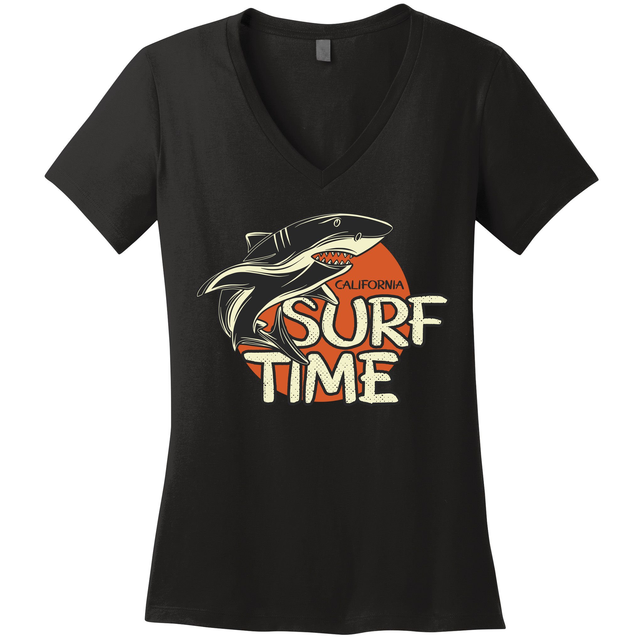 Surf Time Shark Women's V-Neck T-Shirt
