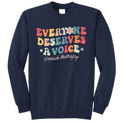 Speech Therapy Speech Language Pathologist SLP Team Women Tall Sweatshirt