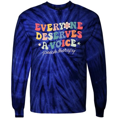 Speech Therapy Speech Language Pathologist SLP Team Women Tie-Dye Long Sleeve Shirt