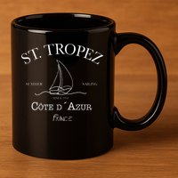 St. Tropez Summer Sailing 11oz C Handle Ceramic Mug
