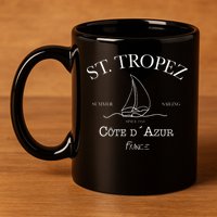 St. Tropez Summer Sailing 11oz C Handle Ceramic Mug