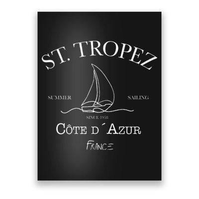 St. Tropez Summer Sailing Poster