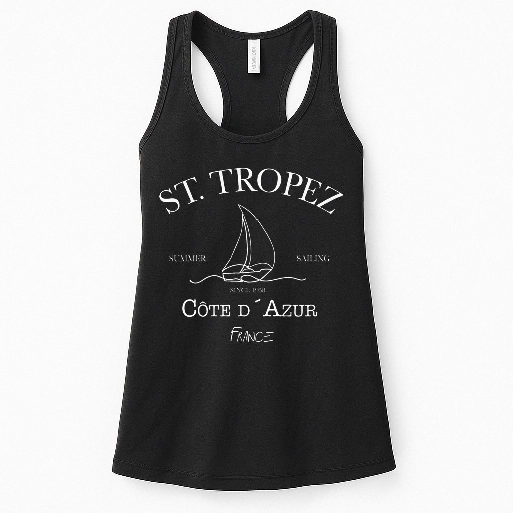 St. Tropez Summer Sailing Womens Tank Top