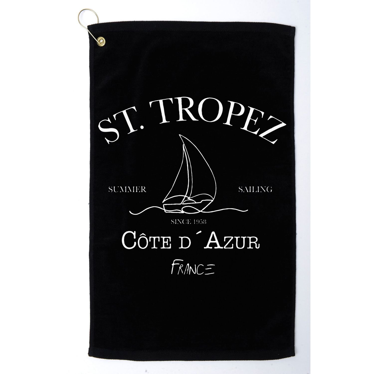 St. Tropez Summer Sailing Golf Towel