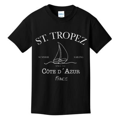 St. Tropez Summer Sailing Kids T-Shirt