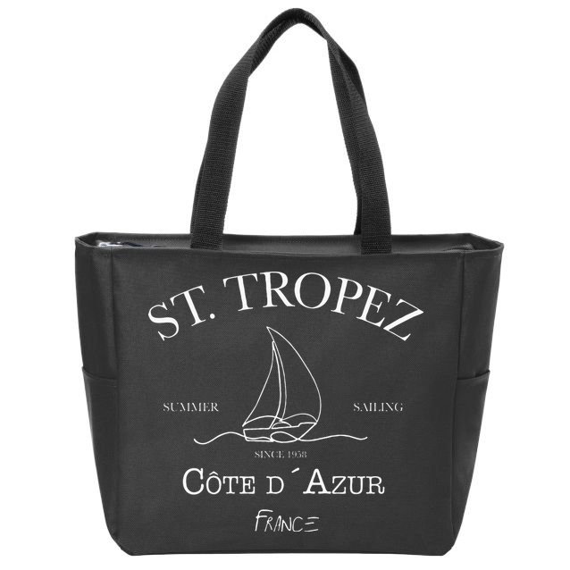 St. Tropez Summer Sailing Zip Tote Bag