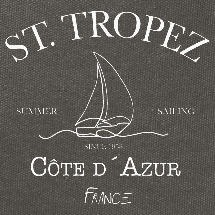 St. Tropez Summer Sailing Cotton Canvas Backpack