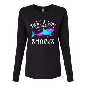 Shark Tshirt Shark Lover Tshirt Girls Funny Shark Womens Cotton Relaxed Long Sleeve T-Shirt