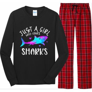 Shark Tshirt Shark Lover Tshirt Girls Funny Shark Long Sleeve Pajama Set