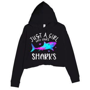 Shark Tshirt Shark Lover Tshirt Girls Funny Shark Crop Fleece Hoodie