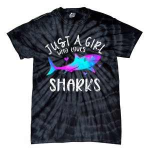 Shark Tshirt Shark Lover Tshirt Girls Funny Shark Tie-Dye T-Shirt