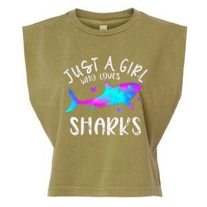 Shark Tshirt Shark Lover Tshirt Girls Funny Shark Garment-Dyed Women's Muscle Tee