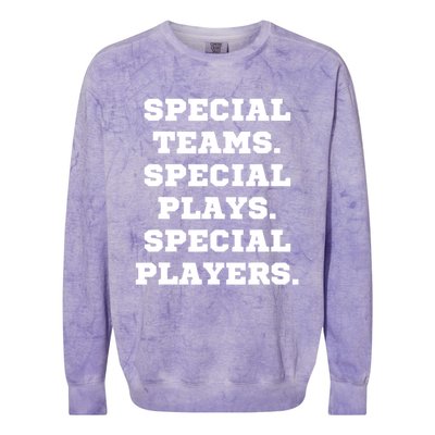 Special Teams Special Plays Special Players Funny Colorblast Crewneck Sweatshirt