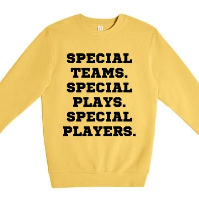 Special Teams Special Plays Special Players Funny Premium Crewneck Sweatshirt