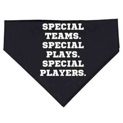 Special Teams Special Plays Special Players Funny USA-Made Doggie Bandana