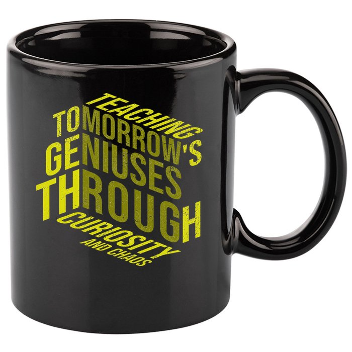 Science Teacher Scientist Teaching Tomorrows Geniuses Quote 11oz C Handle Ceramic Mug
